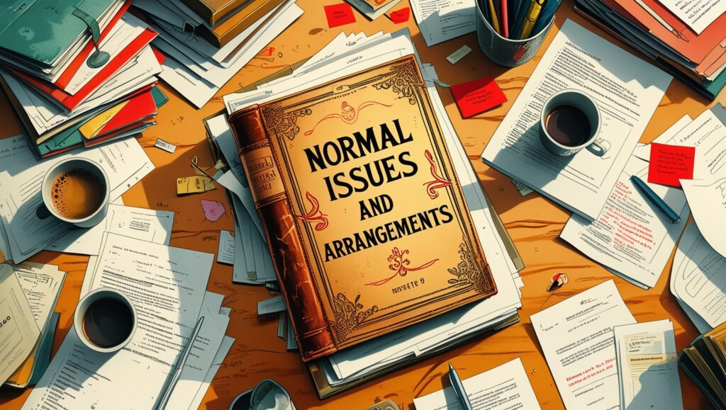Normal Issues and Arrangements